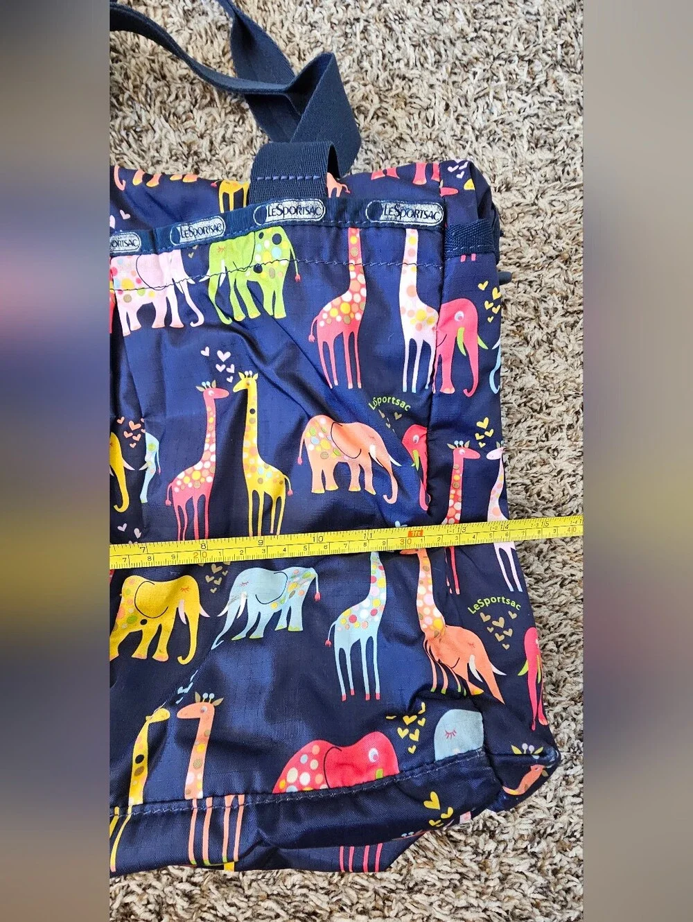LeSportsac Ryan Neutral Diaper Bag Animal Print